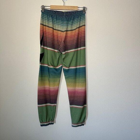 Aviator Nation Serape Bolt Stitch Sweatpants Womens Size XS Jungle Green - Picture 11 of 11